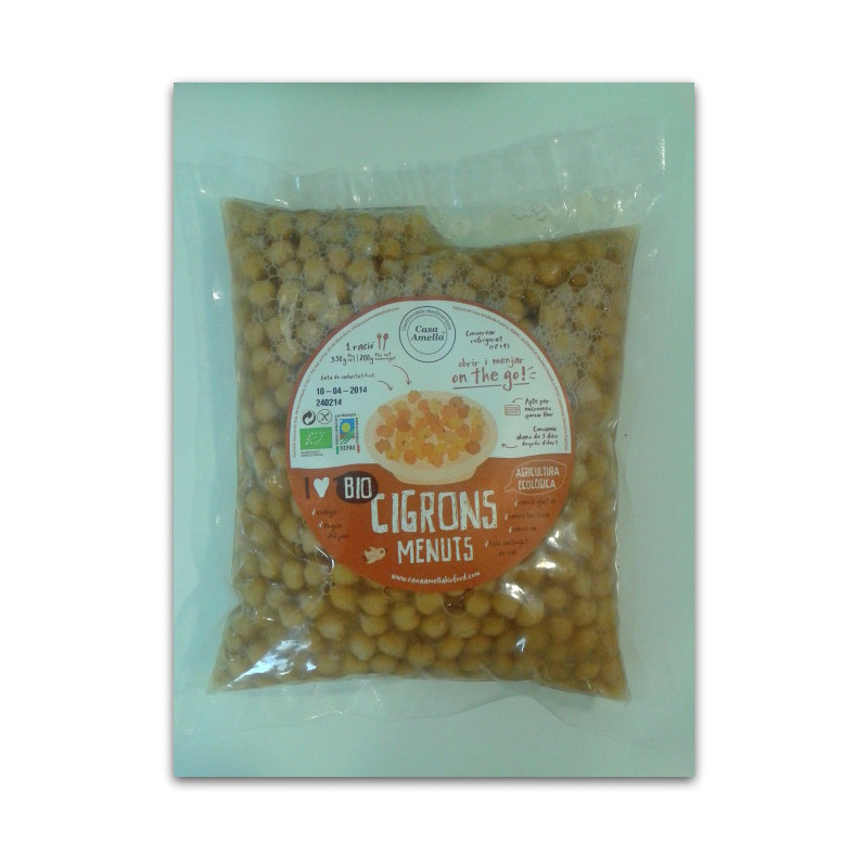 GARBANZO PEDROS. COCIDO BIO BOLSA 330g
